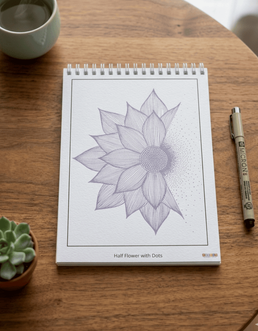 REKHA + SAHAJ – A5 Line Art & Mandala Notepad Duo