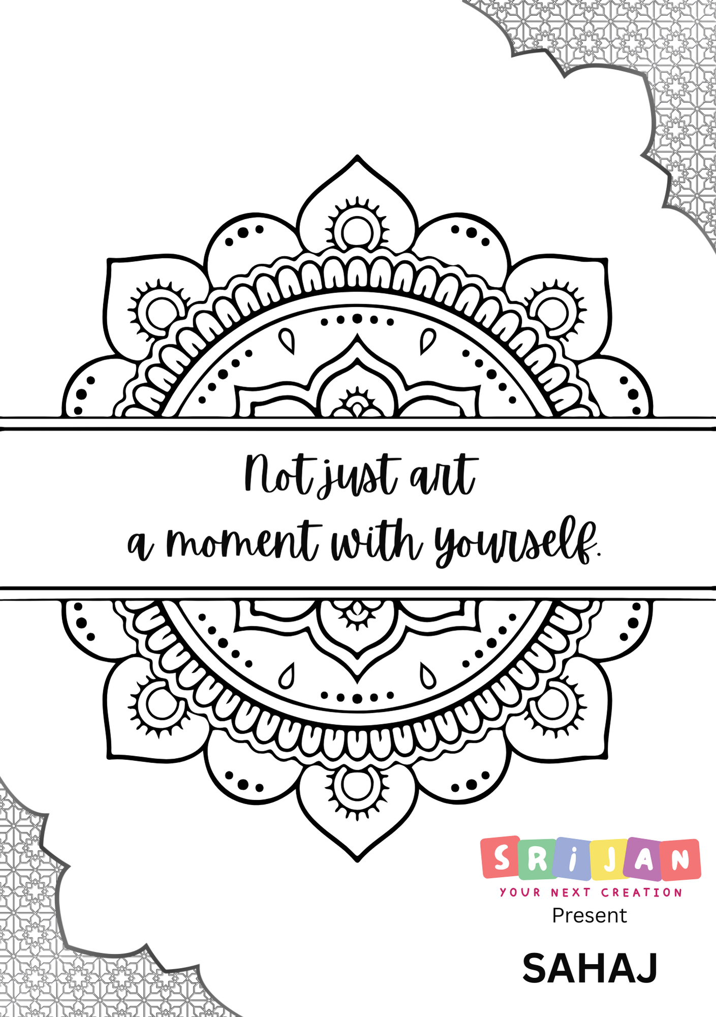 SAHAJ – A5 Mandala Art Notepad for Calm & Focus