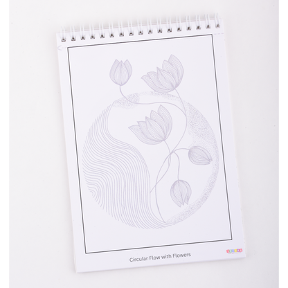 REKHA – A5 Line Art & Pointillism Notepad for Slow Creativity