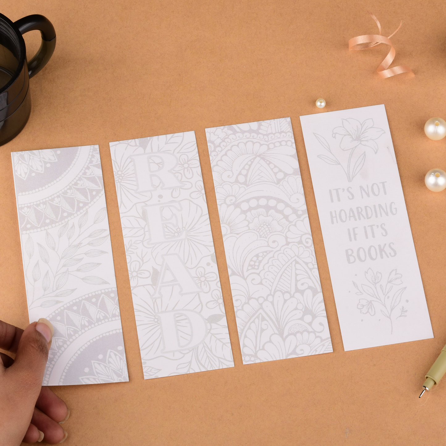 SMARAN – Pack of 4 Illustrated Art Bookmarks