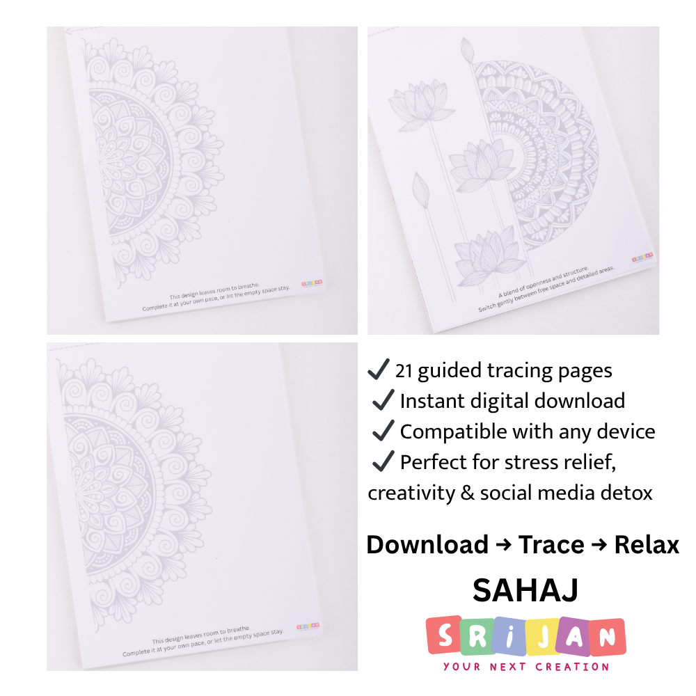 SAHAJ – 21 Printable Mandala Art PDF