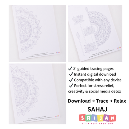 SAHAJ – 21 Printable Mandala Art PDF