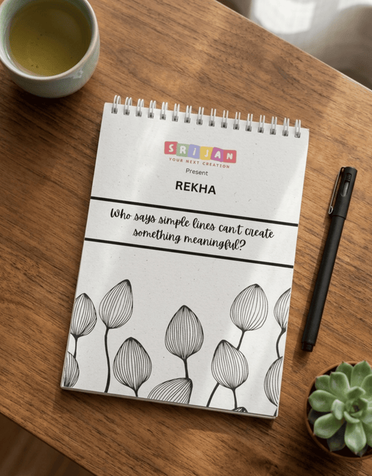 REKHA – A5 Line Art Notepad for Mindful Drawing & Creative Flow