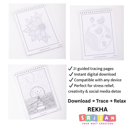 REKHA – 21 Printable Line Art PDF