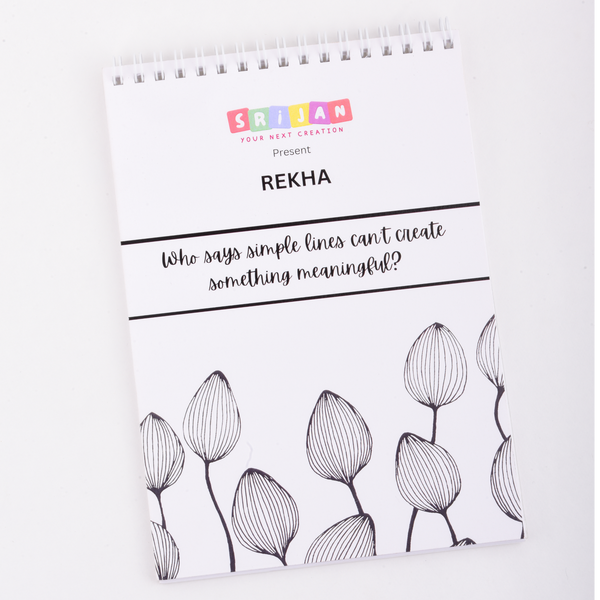 REKHA – A5 Line Art & Pointillism Notepad for Slow Creativity