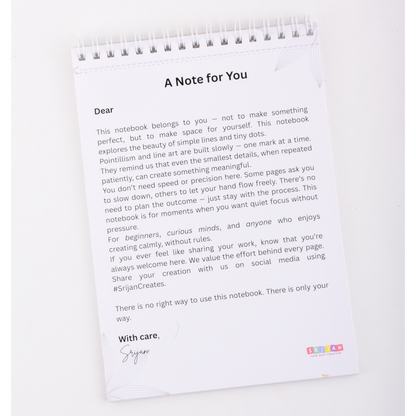 REKHA – A5 Line Art & Pointillism Notepad for Slow Creativity