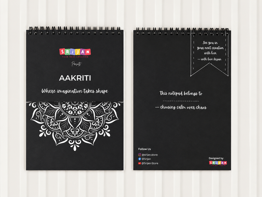 Aakriti Mandala Notepad — Trace, Fill, Create